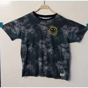 WeSC Superlative Conspiracy Smiley Tie Dye T-Shirt Skater Grunge Men's Size L